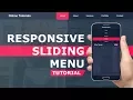 Responsive Sliding Menu - Mobile Navigation Bar with HTML CSS and Javascript