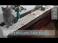 How to tie Macrame table runner step by step super easy for beginners Dom Macrame