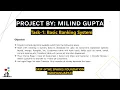 Basic Banking System Sparks Foundation Web Development Internship