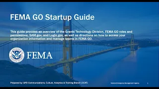 FEMA GO Startup Guide