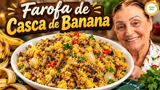 🍌 NÃO JOGUE A CASCA DA BANANA FORA! FAÇA ESSA FAROFA Farofa de Casca de Banana #1411
