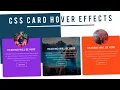 CSS Card Hover Effects HTML5 CSS3