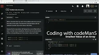 Codewars 7 kyu Smallest Value of an Array JavaScript