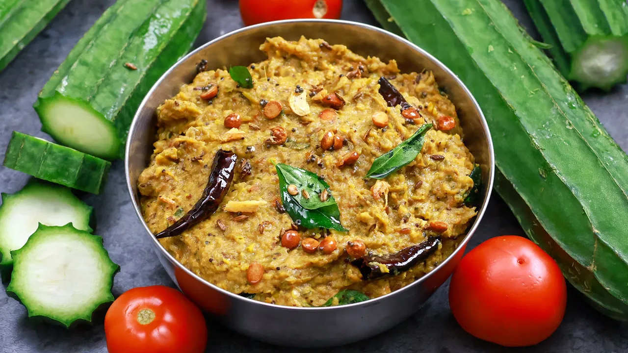 Beerakaya Pachadi           Ridge Gourd Chutney in Telugu