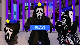 GHOSTFACE POLICE FAMILY PRISON RUN ESCAPE ( OBBY ROBLOX )