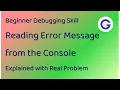 Reading Error Message - Basic Debugging Skill