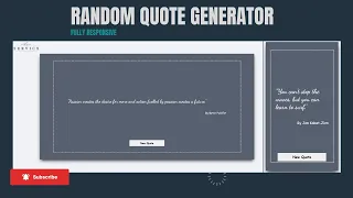Random Quote Generator in HTML CSS JavaScript JavaScript API Project