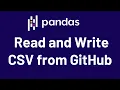 Read CSV file from GitHub and Save on your disk Laptop