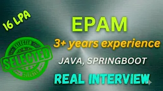 EPAM Java Developer Interview 3-7 Years Experience Spring Boot Microservices SQL