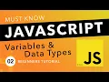 Variable and Data Types Javascript Tutorial