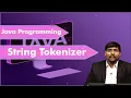 LEC34 Java Programming String Tokenizer By Dr T V Nagaraju