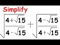 Simplify Fractions with Surds