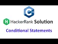 Conditional Statements HackerRank C Solution Only Campus Code