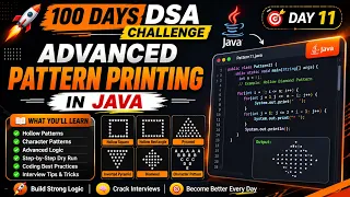 Day 11 Advanced Pattern Printing in Java Hollow Character Patterns 100 Days DSA Challenge