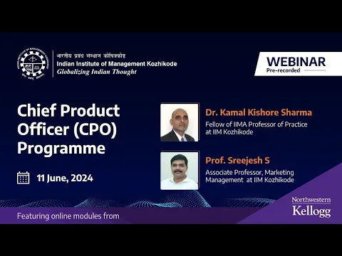 Online Webinar on IIM Kozhikode’s Chief Product Officer (CPO) Programme