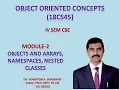 6 - objects and arrays namespaces and nested classes
