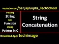 String concatenation by passing string into function using pointer in c programming