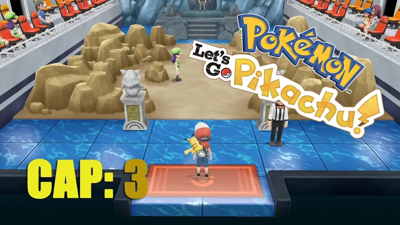 Entrando Al Primer Gimnasio "ROCA" - Pokemon Lets Go Pikachu Capitulo 3
