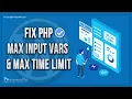 How To Increase PHP Max Input Vars In WordPress Fix max - time