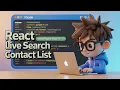 Build a React js Live Search Filter Contact List Using Bootstrap 5 Table in Browser Using Javascript