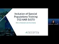 Inclusion of Special Populations Training 2025