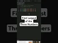 find the largest of 3 numbers in python
