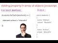 How to add Property to an array of objects In Tamil JavaScript Object Methods