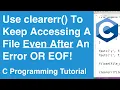 clearerr Function C Programming Tutorial