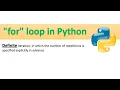 For loop in Python Animation