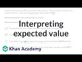 Interpreting expected value Probability combinatorics Khan Academy