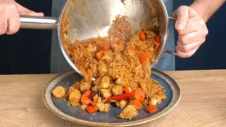 رز مبهر بالدجاج بالطريقة الأسبانية Arroz Con Pollo 