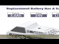 C D H 24V 3 0Ah Replacement Battery for Snow Joe Sun Joe 24V Lithium-iON Battery Series 24BAT-