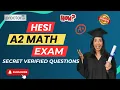 HESI A2 MATH PRACTICE QUESTIONS 2024 HOW TO PASS HESI A2 HESI A2 MATH REVIEW 2024
