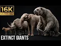 16K Museum Archive Megatherium 7 Giant Extinct Mammals Paleo-Reconstruction
