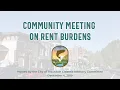 City of Troutdale Community Meeting on Rent Burdens - 2019