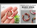 How to Make Beaded Spiral Hoop Earrings with Seed Beads - Beginner Friendly
