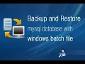 how to import a backup using batch file import backup file in Database