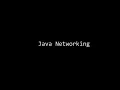 Java Networking Tutorial