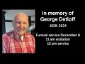 In Memory of George Detloff