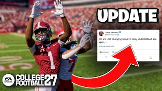 HUGE Update for College Football 27 Coach XP Sliders Road to Glory More