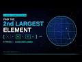 Find the Second Largest Element in an Array Python Logic Explained Allin1