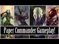 Lathril vs Leinore vs Kalitas vs Rafiq Commander Paper Gameplay MTG EDH CMDR