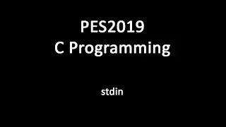 C Programming - stdin