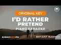 Download Lagu I'd Rather Pretend - Bryant Barnes (Piano Karaoke)