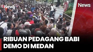 tak terbendung ribuan pedagang babi demo massal di medan inews siang 27 2