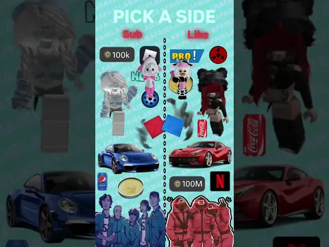 PICK A SIDE NO ROBLOX!! #round6 #squidgame #game