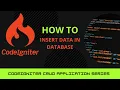how to insert data in database using codeigniter in hindi create read update detete