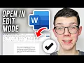 How To Open Word Document In Edit Mode Not Read Only - Full Guide