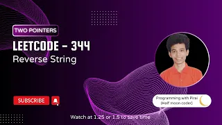 Reverse String Leetcode 344 Approach Code with explanation