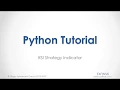 Python Tutorial Relative Strength Index Strategy Indicator